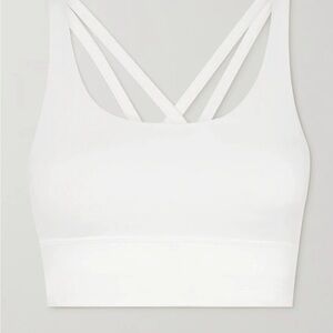 Aritzia Elegant White Cross-Back Crop Top